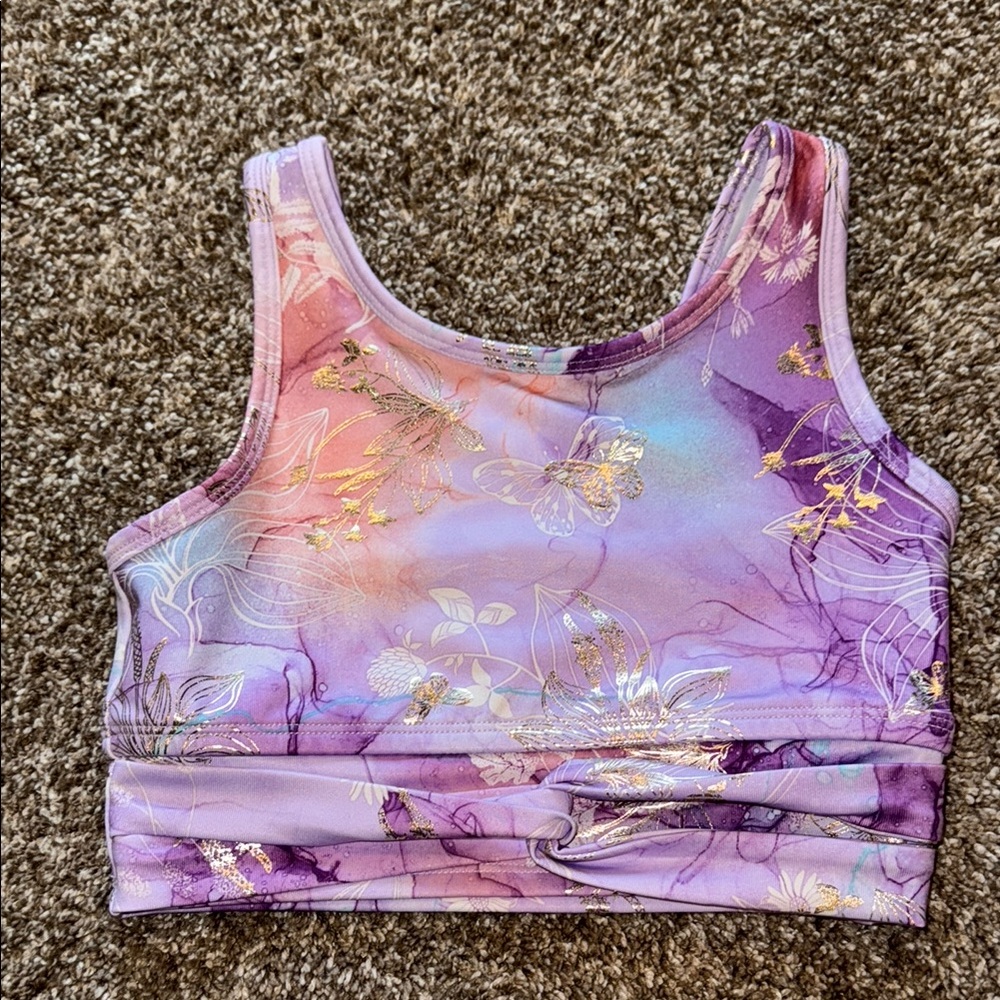 Colorful Floral Sports Bra